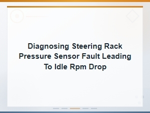 Steering Rack Pressure Sensor Fault